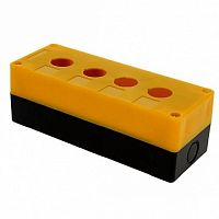 Корпус КП104 пластиковый 4 кнопки желтый |  код. cpb-104-o |  EKF